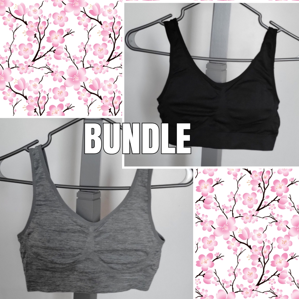 Bundle Black and Gray Bra Set